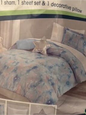 2 Complete Twin Girls Bedding Sets | Princess & Galaxy | Sheets Included